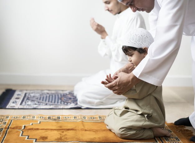 mengajari anak shalat masjid nusantara